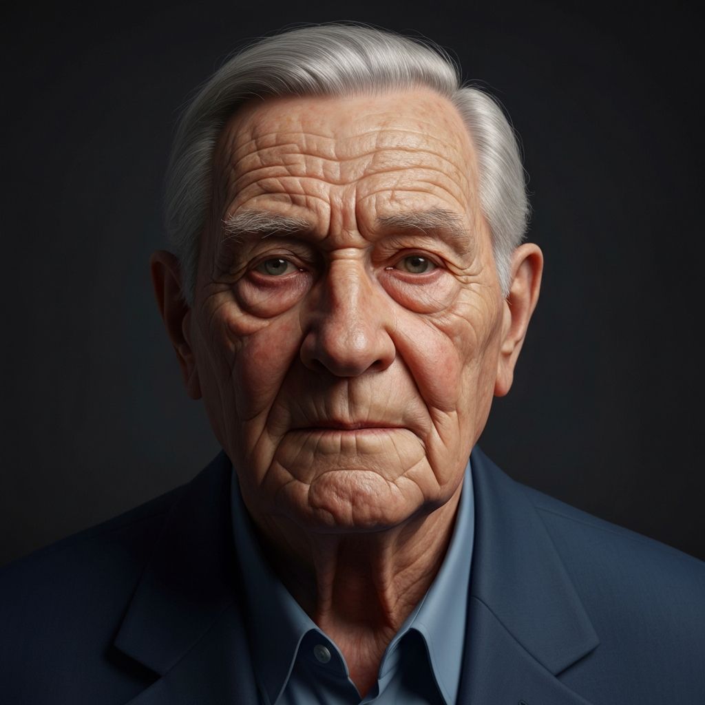 Photorealistic portrait with dramatic lighting